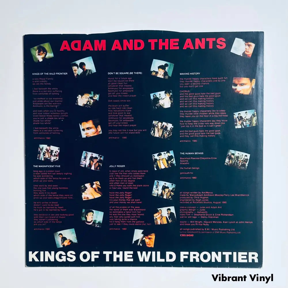Adam and the Ants - Kings of the Wild Frontier - 12in Album Picture Sleeve Album