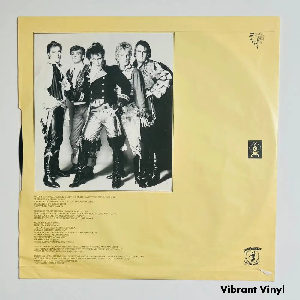 Adam and the Ants - Prince Charming - 12in Album Picture Sleeve Album