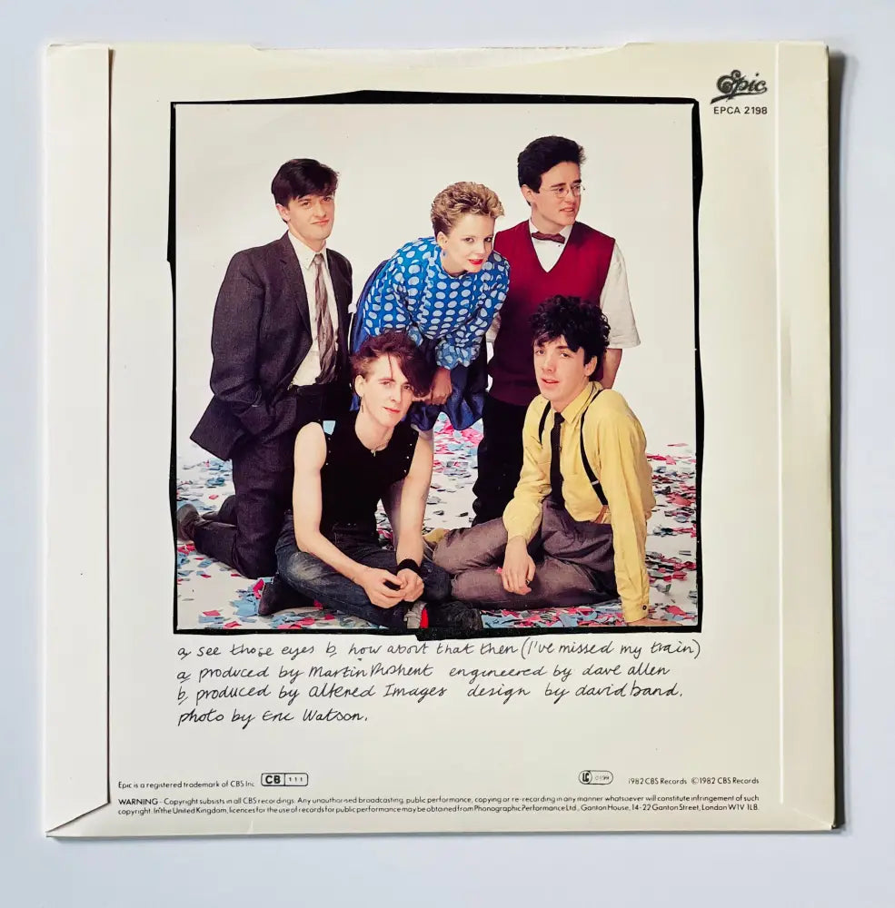 Altered Images - See Those Eyes - 7in Single Picture Sleeve Single