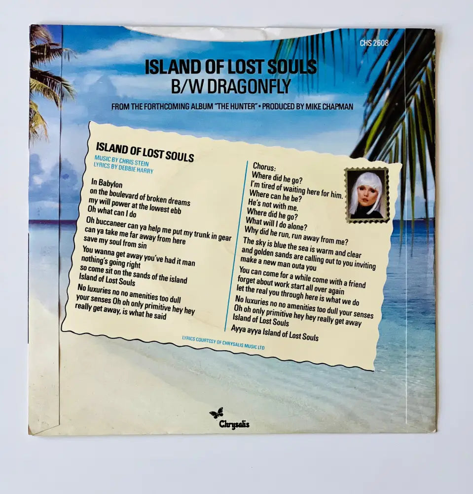 Blondie - Island Of Lost Souls - 7in Single Picture Sleeve Single