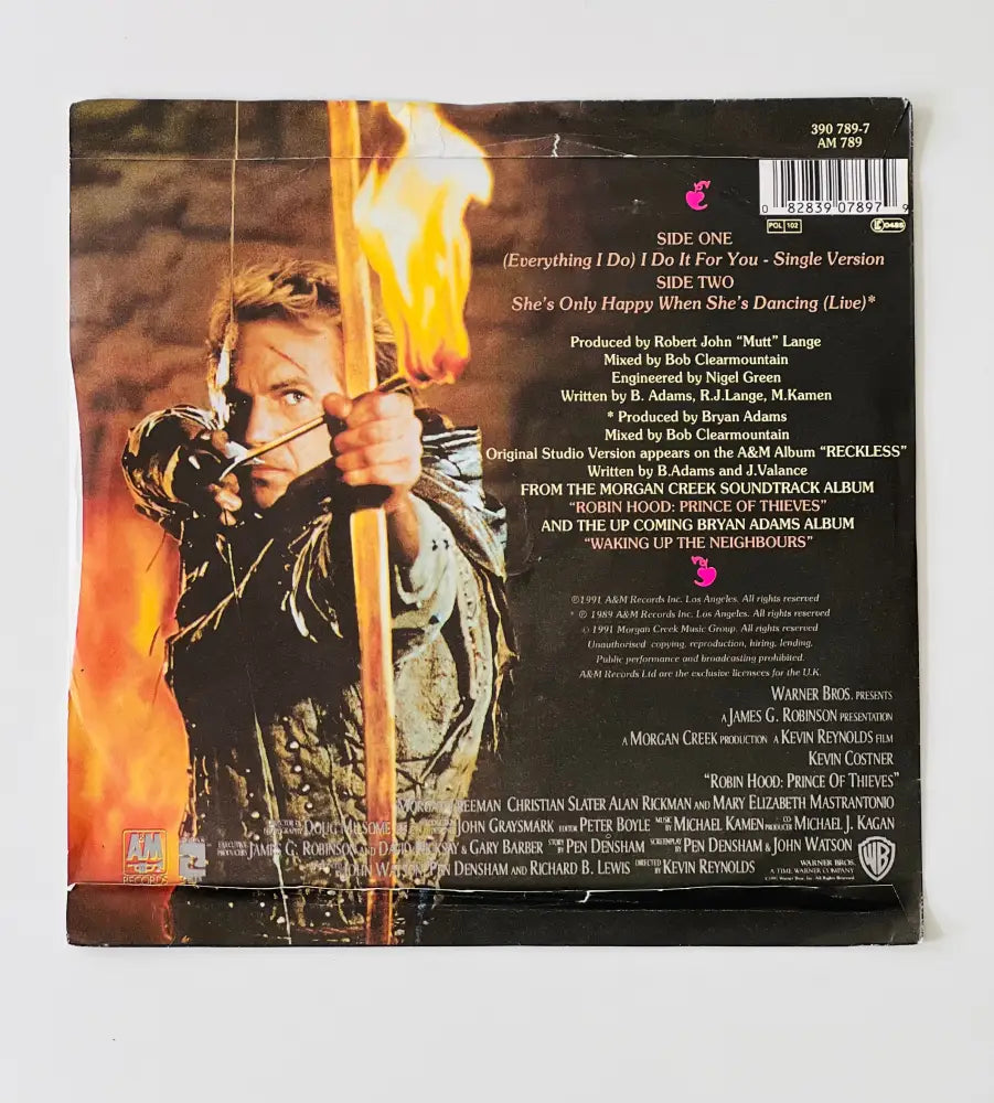 Bryan Adams - (Everything I Do) I Do It For You - 7in Single Picture Sleeve Single