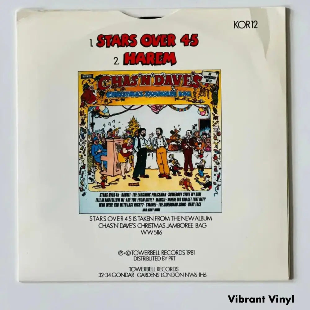 Chas & Dave - Stars over 45 - 7in Single Picture Sleeve Single