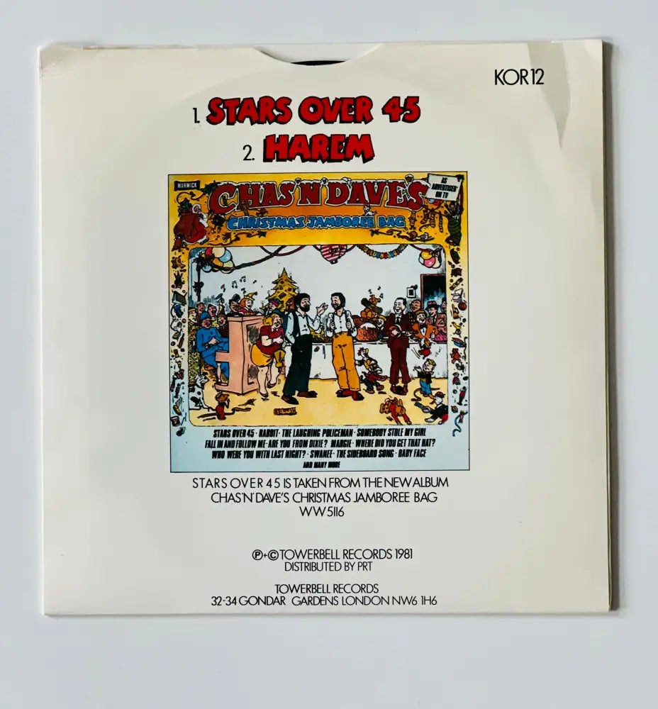 Chas & Dave - Stars over 45 - 7in Single Picture Sleeve Single