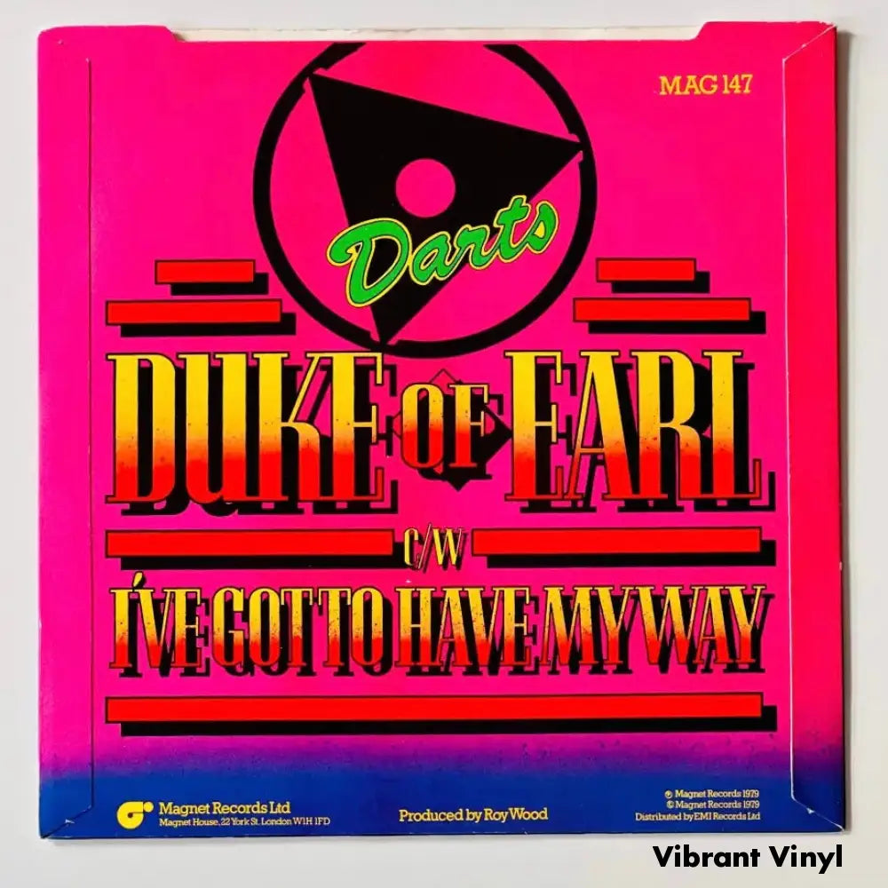 Darts - Duke Of Earl - 7in Single Picture Sleeve Single