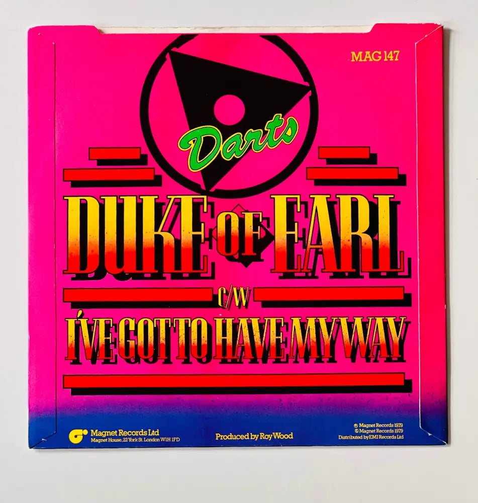 Darts - Duke Of Earl - 7in Single Picture Sleeve Single