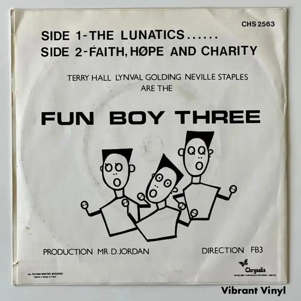 Fun Boy Three - The Lunatics Have Taken Over The Asylum - 7in Single Picture Sleeve Single