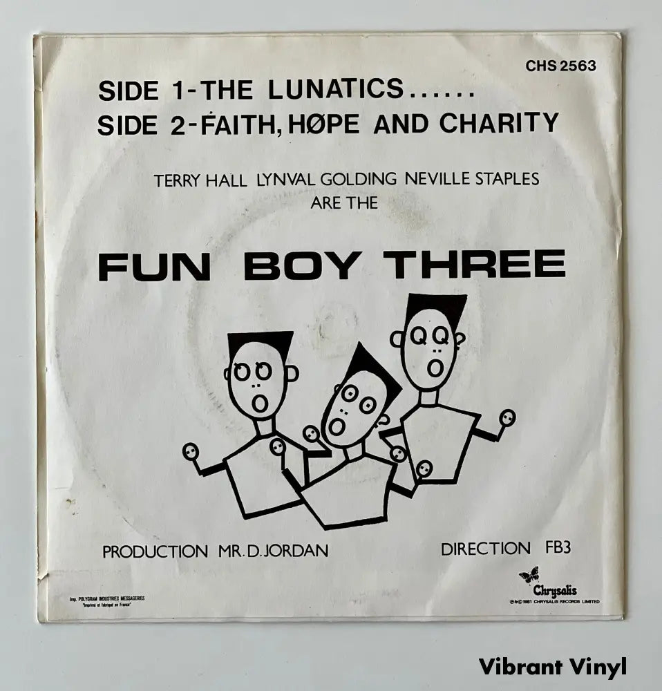 Fun Boy Three - The Lunatics Have Taken Over The Asylum - 7in Single Picture Sleeve Single