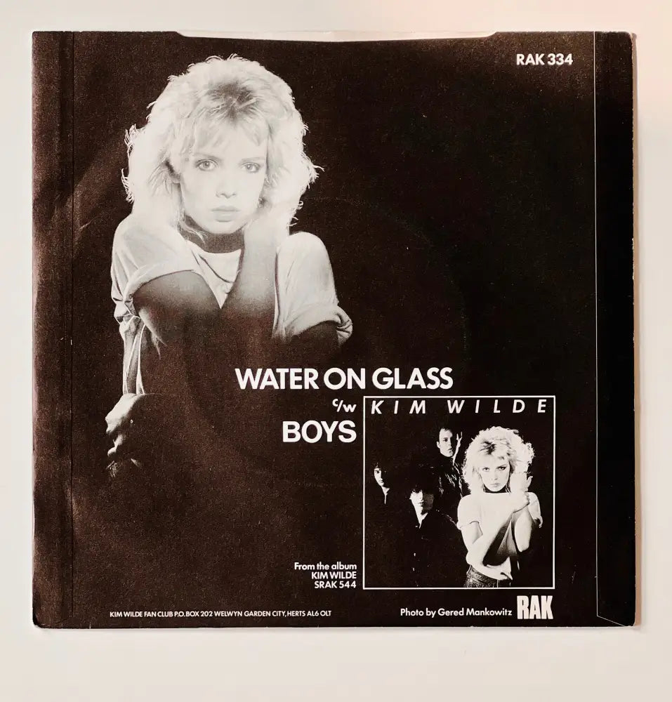 Kim Wilde - Water On Glass - 7in Single Picture Sleeve Single