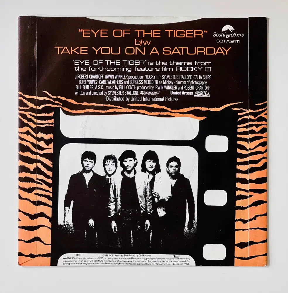 Survivor - Eye Of The Tiger - 7in Single Picture Sleeve Single