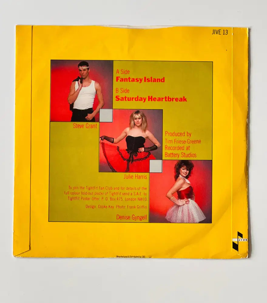 Tight Fit - Fantasy Island - 7in Single Picture Sleeve Single