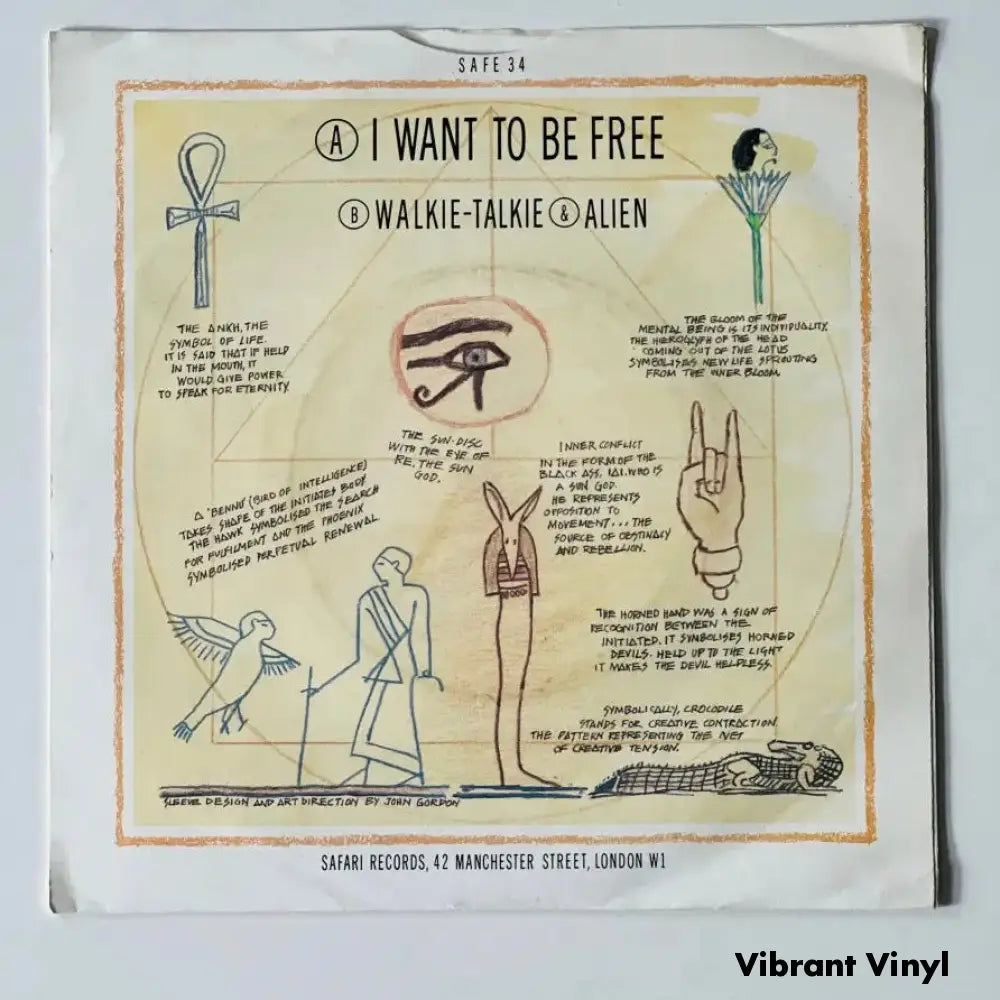 Toyah - I Want To Be Free - 7in Single Picture Sleeve Single