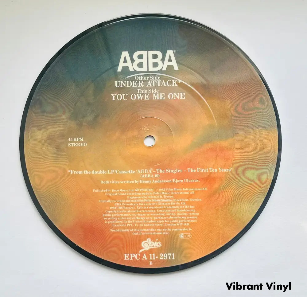 Abba - Under Attack - 7in Single Picture Disc Vinyl Single