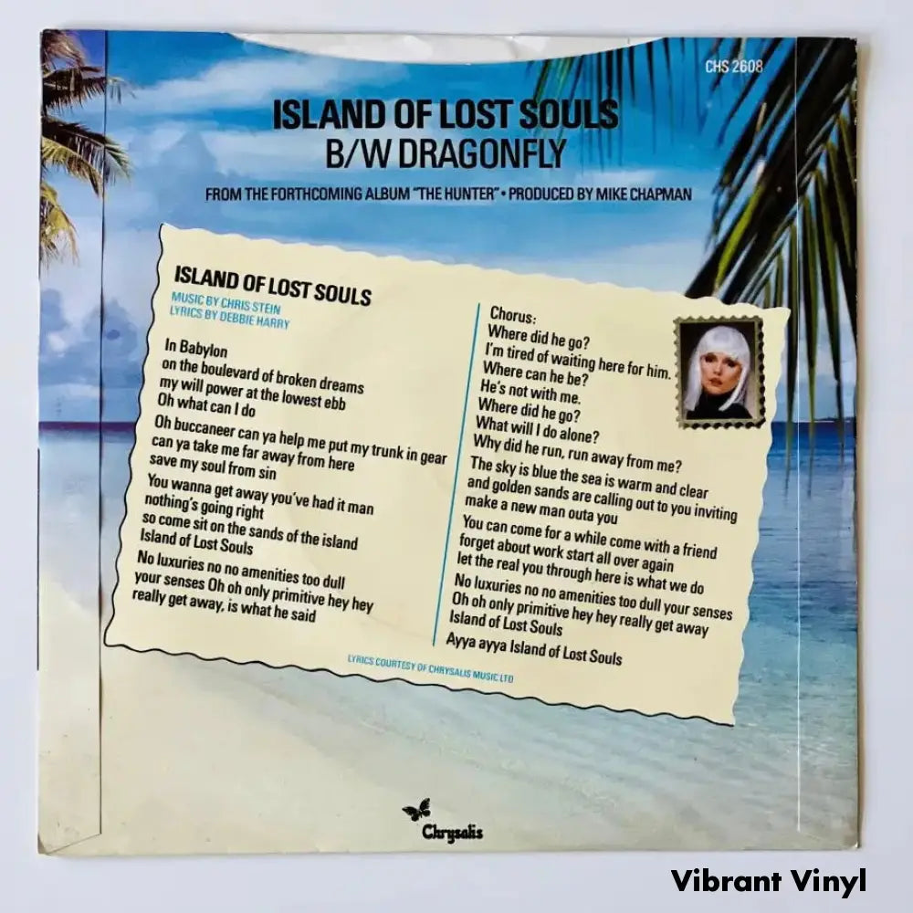Blondie - Island Of Lost Souls - 7in Single Picture Sleeve Single