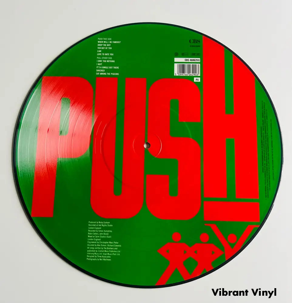 Bros - Push - Picture Vinyl Picture Disc Vinyl Album