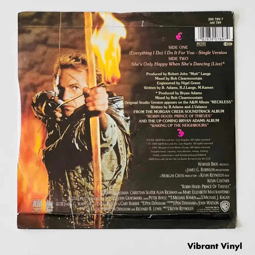 Bryan Adams - (Everything I Do) I Do It For You - 7in Single Picture Sleeve Single