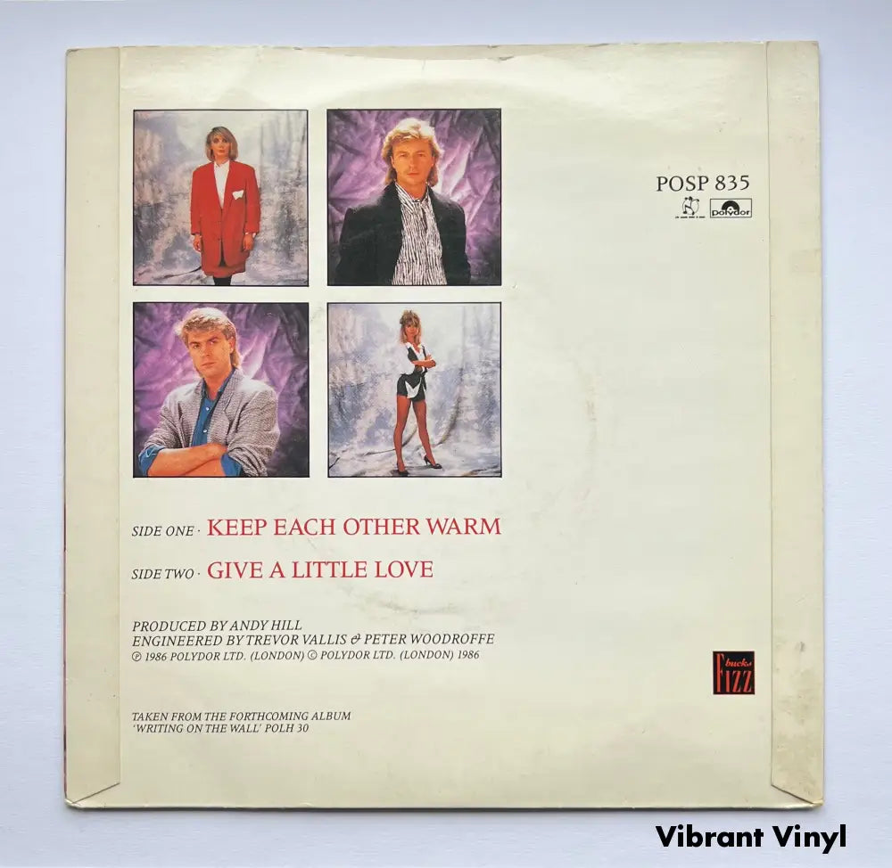 Bucks Fizz - Keep Each Other Warm - 7in Single Picture Sleeve Single