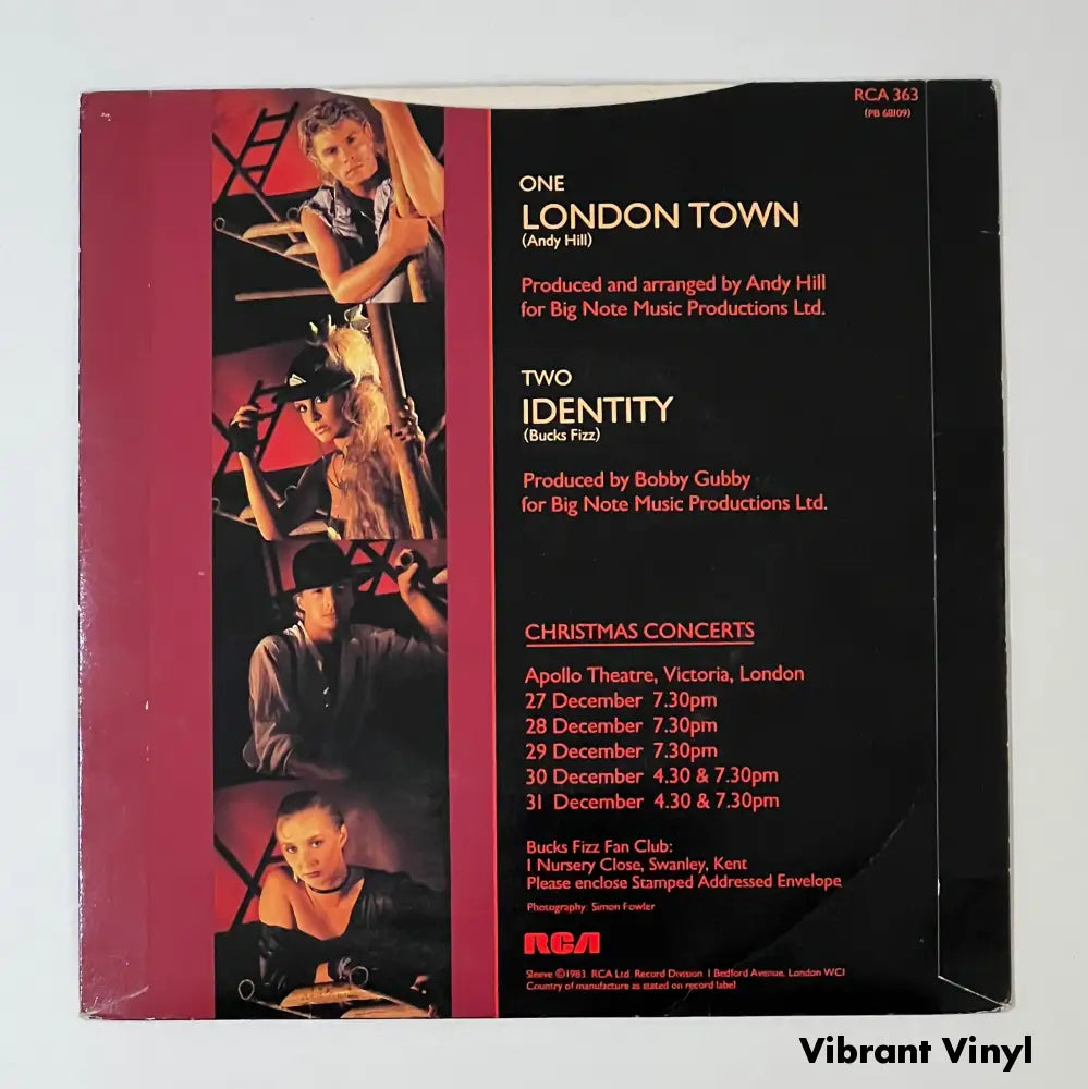 Bucks Fizz - London Town - 7in Single Picture Sleeve Single