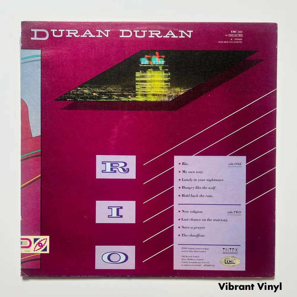 Duran Duran - Rio - 12in Album Picture Sleeve Album