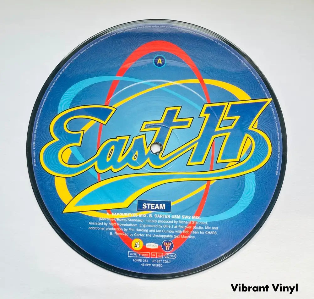 East 17 - Steam - 7in Single Picture Disc Vinyl Single