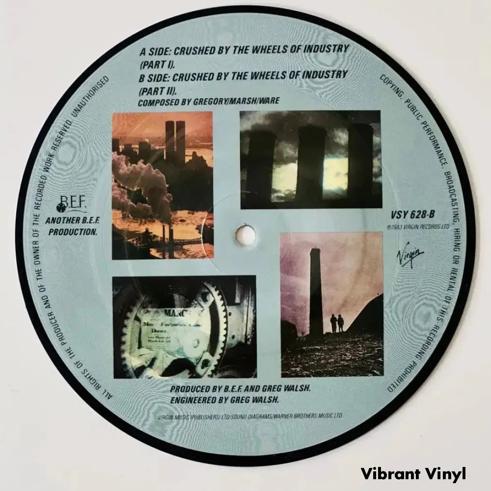 Heaven 17 - Crushed By The Wheels Of Industry - 7in Single Picture Disc Vinyl Single