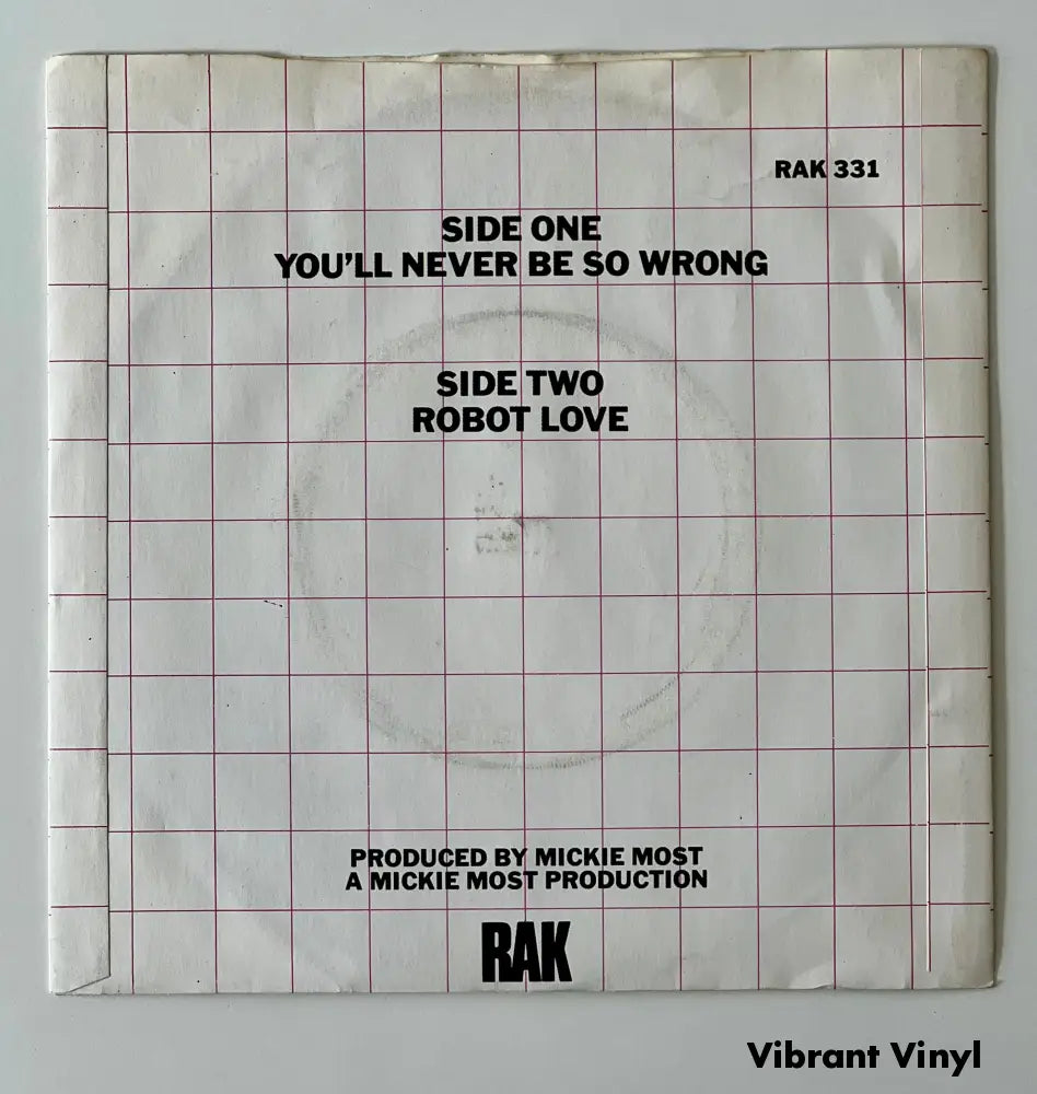 Hot Chocolate - You’ll Never Be So Wrong - 7in Single Picture Sleeve Single