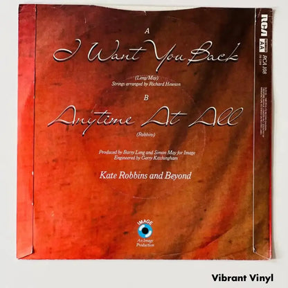 Kate Robbins - I Want You Back - 7in Single Picture Sleeve Single