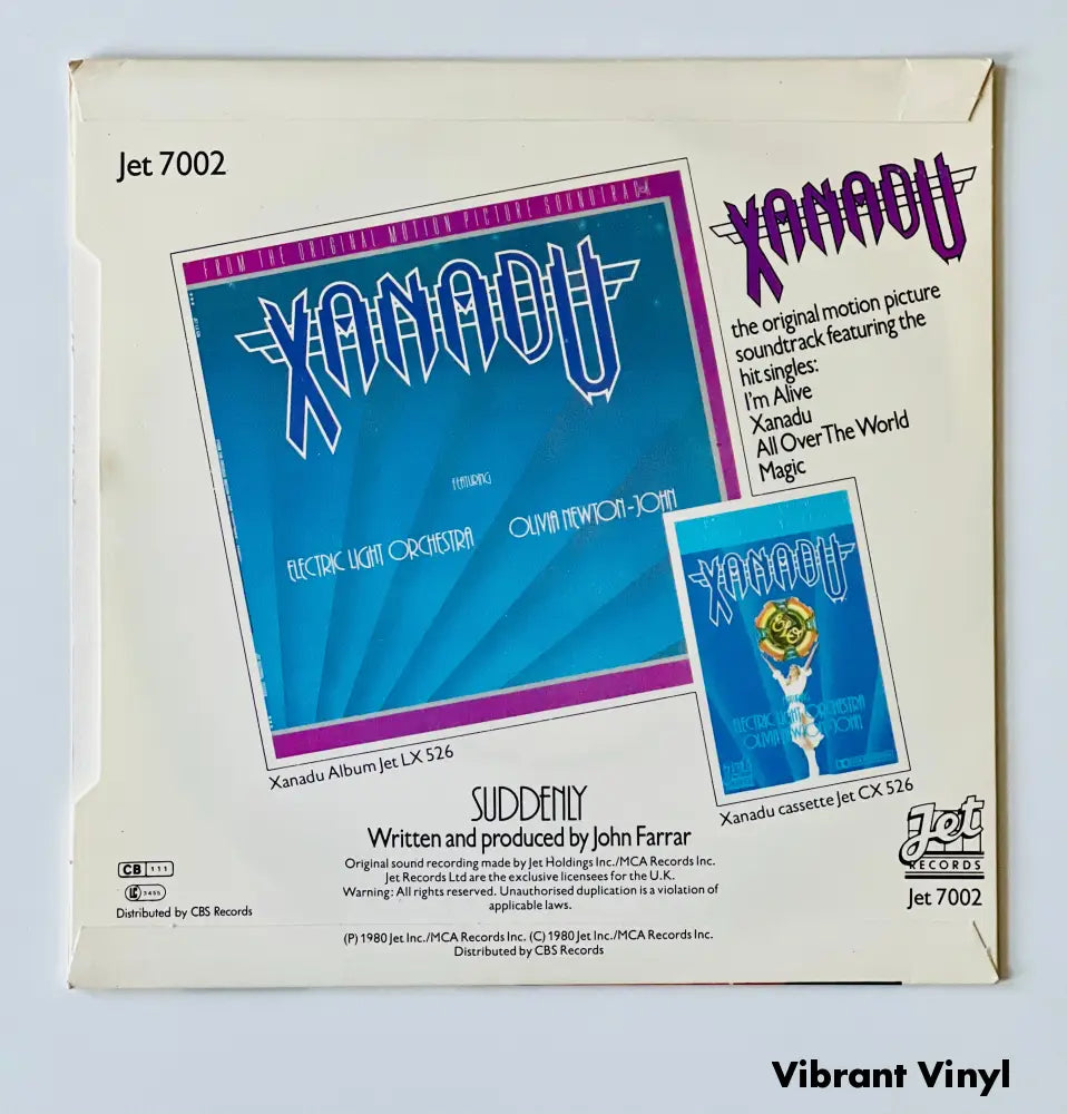 Olivia Newton-John & Cliff Richard - Suddenly - 7in Single Picture Sleeve Single