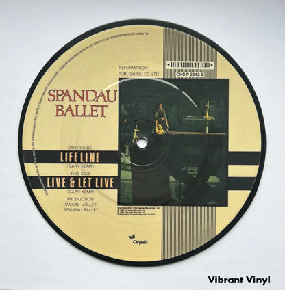 Spandau Ballet - Lifeline - 7in Single Picture Disc Vinyl Single