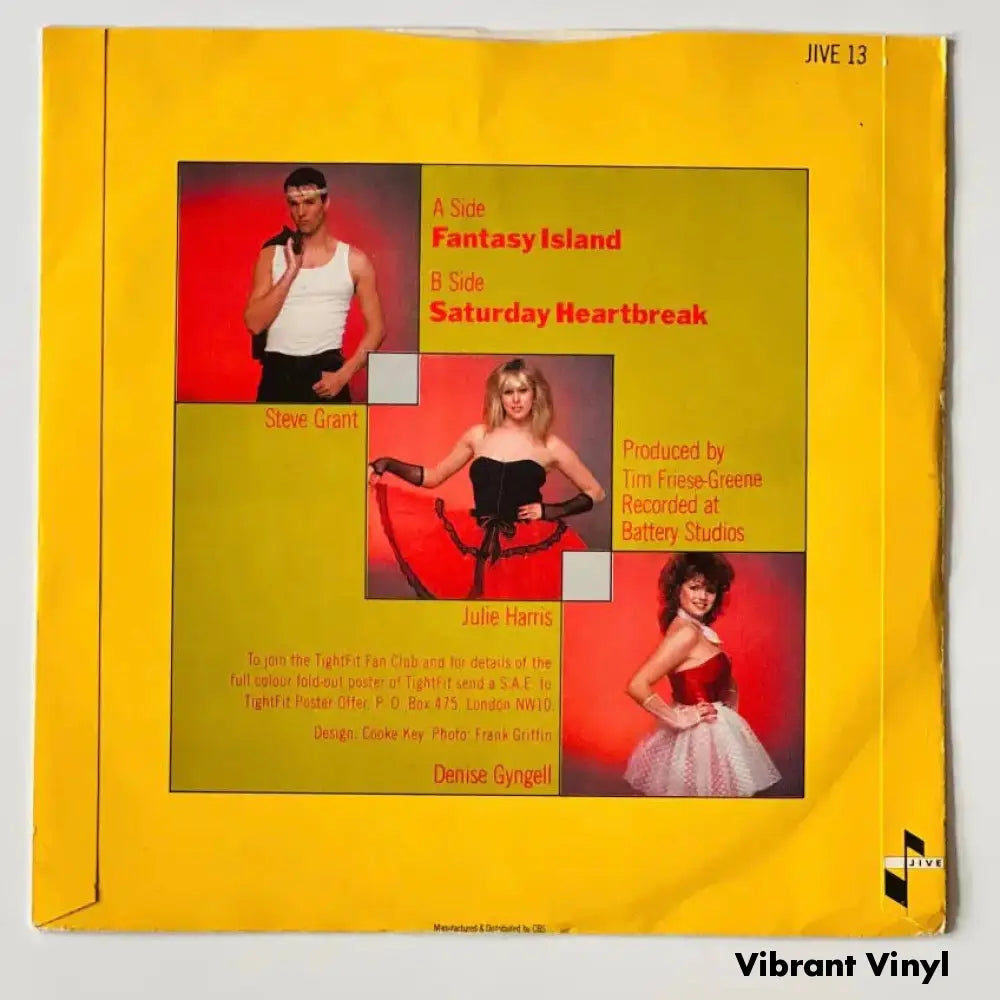 Tight Fit - Fantasy Island - 7in Single Picture Sleeve Single