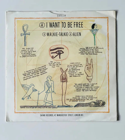 Toyah - I Want To Be Free - 7in Single Picture Sleeve Single