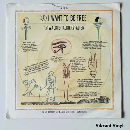 Toyah - I Want To Be Free - 7in Single Picture Sleeve Single