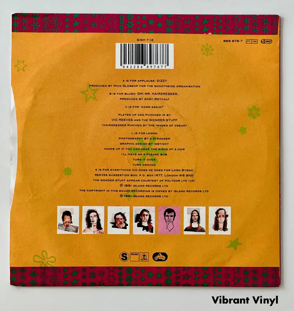 Vic Reeves & The Wonder Stuff - Dizzy - 7in Single Picture Sleeve Single